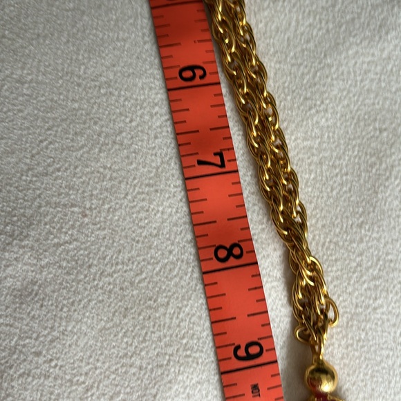 Genuine Les Bernard Goldtone Necklace with amethyst cabochons - Picture 8 of 9